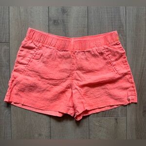 Lilly Pulitzer Coral High-Waist Elastic Shorts